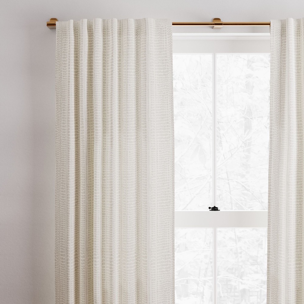West Elm single Panel Bomu Curtain New 48x96